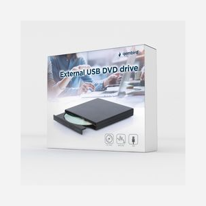 Gembird DVD-USB-04 : Lecteur DVD±RW Externe USB 2.0 (Lecture CD 24x/DVD 24Mo/s, Ecriture CD 24x/DVD+R 6x) 130x135x17mm, Compatible Windows 10/11 - Miniature 3