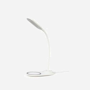 Gembird TA-WPC10-LED-01-W Support Chargeur Sans Fil QI 10W, 5V DC, Câble 1.5m, Compatible Qi, Blanc, 100x170x40mm