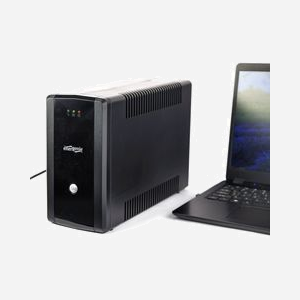 Gembird EG-UPS-H1500 Onduleur 1500VA AVR avec protection surcharge, court-circuit, surtension et décharge profonde. Dimensions: 115x320x220mm, 9.8kg. - Miniature 3