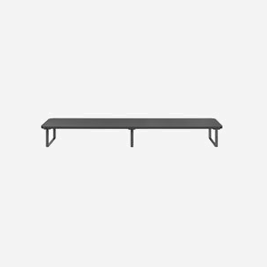 Support double écran Gembird MS-TABLE2-01, bureau, 20kg max, 1000x260x122mm, acier/plastique/bois, noir, RoHS, pour écrans et ordinateurs portables - Miniature 2