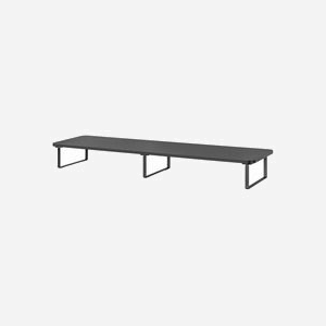 Support double écran Gembird MS-TABLE2-01, bureau, 20kg max, 1000x260x122mm, acier/plastique/bois, noir, RoHS, pour écrans et ordinateurs portables - Miniature 3