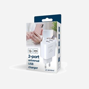 Gembird TA-UC-2A12-01-BK : Chargeur USB Secteur 2 Ports Type A 5V/2.1A, Protection Surcharge/Court-circuit, Entrée 100-240V - Miniature 4