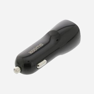 Sweex CH-014BL Chargeur Auto Allume-cigare 12-24V, 1x USB 2.0, 1x USB Type-C, 3400mA Smartphone Tablette, Noir/Gris, 45x105x150mm - Miniature 3