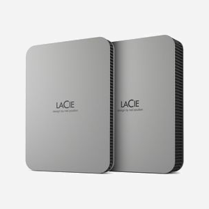 LaCie Mobile Drive 2To Argent - Disque Dur Externe 2.5" USB Type-C 3.2 Gen 1 (3.1 Gen 1) - STLP2000400 - 130 Mbit/s - Compatible Windows/macOS