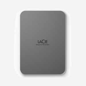 LaCie Mobile Drive Secure 2To USB Type-C 3.2 Gen 1 Disque Dur Externe Gris - Thunderbolt, Protection par Mot de Passe, Compatible macOS, 85.3x118.3x10.4mm