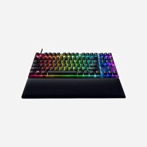 Razer Huntsman V2 Tenkeyless - Clavier Gamer USB Noir - Rétroéclairage LED RGB - Switch Membrane - Interface USB - Réf: RZ03-03941200-R3F1