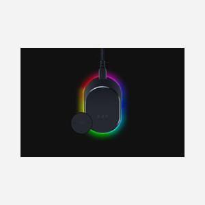 Station d'accueil Razer Mouse Dock Pro - Recharge sans fil pour souris Razer Basilisk V3 Pro, port USB Type-C, Noir, 55 x 83 x 4.3 mm