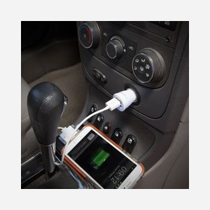 SYBA CL-ADA20161 Chargeur Auto Universel 2 ports USB 2.0, 12-40V, 5V/1A, Blanc - Alimentation Allume-cigare - Température Opération 0-40°C - Miniature 5