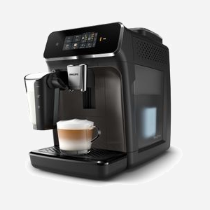 Philips EP2334/10 Série 2300 SilentBrew : Machine Expresso Automatique avec Broyeur Céramique, LatteGo, 4 Boissons, Noir/Gris Perle, AquaClean - Miniature 1