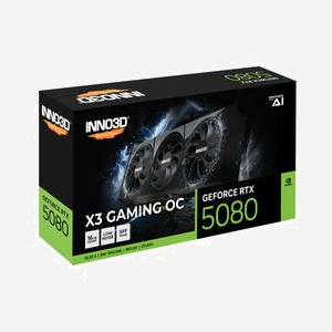 Inno3D GeForce RTX 5080 16Go GDDR7 - GPU NVIDIA, 10752 Cœurs CUDA, 2295MHz/2700MHz, PCI Express 5.0, 3x DisplayPort 2.1b, HDMI 2.1b, Triple Ventilateur - Miniature 2