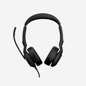 Jabra Evolve2 50 MS Stereo, Casque binaural USB-C/USB-A, Arceau supra-aural, Noir, Microphone boom, Réponse 20-20000Hz, DSP, Compatible UC