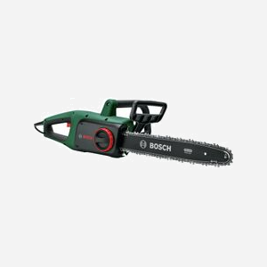 Bosch Universal Chain 40 : Tronçonneuse électrique 1800W, lame 40cm, vitesse chaîne 12m/s, SDS, vibrations 4m/s², 274x216x415mm, 4.3kg, Noir/Vert/Rouge