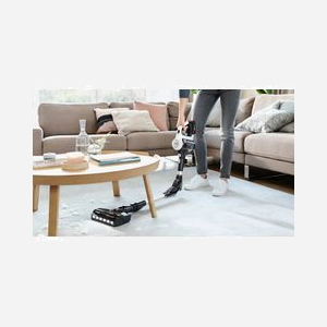 Bosch BBS711W Aspirateur Balai 2-en-1 sans Sac 0.3L Blanc - Batterie 18V 3Ah Autonomie 40min - Filtration Hygiénique, Tube Flexible & Brosse LED - Miniature 4