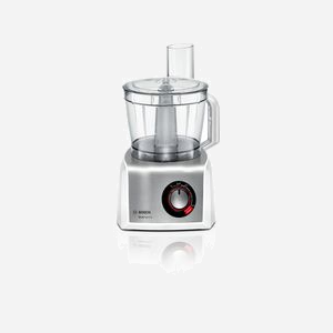 Robot de Cuisine Multifonction Bosch MC812S814 1250W, Bol 3.9L, Acier Inox/Blanc, Commande Rotative, Fonction Impulsion et Pétrissage, Incl. 11 Accessoires - Miniature 2