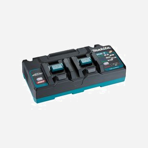 Chargeur de batterie Makita 191N09-8 Double Port Li-Ion 18V 625W - Compatible Makita, Couleur Turquoise, Câble 2m, Dimensions 353x176x100mm