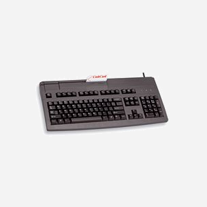 CHERRY MultiBoard MX V2 G80-8000 Clavier USB QWERTZ Allemand 105 Touches Durée 50M Caractères Câble 2.2m Noir avec Lecteur Carte Magnétique - Miniature 2
