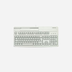 CHERRY MultiBoard MX V2 G80-8000 Clavier USB QWERTZ Allemand Gris, 105 Touches, Câble 2.2m, Usage Universel, Compatible Lecteur Carte Magnétique