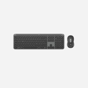 Logitech Signature Slim Combo MK950 - Clavier QWERTZ sans fil RF/Bluetooth Graphite - Souris 4000 DPI - Compatibilité Windows/macOS/Linux/ChromeOS