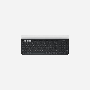 Logitech K780 Clavier Multidispositif QWERTZ Suisse, Sans Fil RF + Bluetooth, 107 Touches, Portée 10m, Compatible Windows/macOS/Android/iOS/ChromeOS