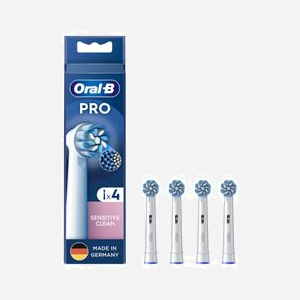 Oral-B Sensitive Clean - Pack de 4 têtes de brosse à dents extra-souples blanches - Remplacement recommandé tous les 3 mois - Compatible Oral-B - Boîte - Miniature 1