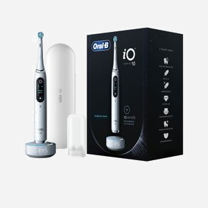 Oral-B iO Series 10 Brosse à Dents Rotative Oscillante Adulte, 7 Modes, Capteur Pression, Bluetooth, Écran LED, Batterie intégrée 3h, 1 Poignée, 1 Brosse CE