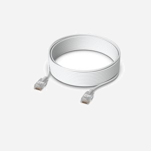 Ubiquiti UACC-Cable-Patch-EL-12M-W Câble réseau Cat6 12m RJ-45 Mâle/Mâle Translucide/Blanc, PoE++ (4PPoE), Ø 2.9mm, 2.5 Gigabit Ethernet - Miniature 2