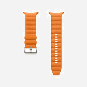 Bracelet Samsung ET-SBL70MOEGEU Orange pour Galaxy Watch Ultra - Bande Hybride Tissée - Attache Rapide Argent - 1 Pièce - Miniature 1