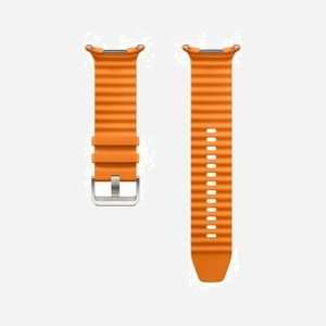 Bracelet Samsung ET-SBL70MOEGEU Orange pour Galaxy Watch Ultra - Bande Hybride Tissée - Attache Rapide Argent - 1 Pièce - Miniature 2