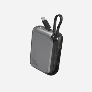 4smarts Power Bank 540699 10000mAh Gris, Sortie 30W, Écran LCD, 2 Ports, USB Type-C, 83x59x26mm, Compatible Mobile/Smartphone