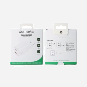 4smarts 540359 Chargeur Secteur Universel 25W QC 3.0, 1x USB-C + 1x USB-A 3.2 Gen 1, 100-240V, Blanc, Intérieur, Boîtier PC - Miniature 5