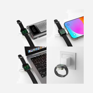 4smarts Chargeur Smartwatch 541225 CC 5V/1A 2.5W, Recharge sans fil, USB Type-C, Compatible MagSafe, Câble 1m, Blanc, ABS/PC, 95x105x20mm - Miniature 3