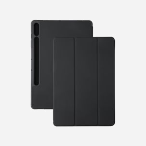 4smarts Folio 541341 Noir pour Samsung Galaxy Tab S9+/S10+/S9 FE+ 12.4" (31.5cm), 2 positions, TPU & Cuir, Fermeture magnétique, 260g