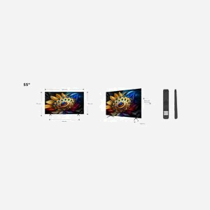 TCL TV QLED 55C655 55" 4K Ultra HD Smart TV (3840x2160) 60Hz, HDR10+, Dolby Vision, Google TV, Wifi, Ethernet, HDMI 2.1, Titane - Miniature 2