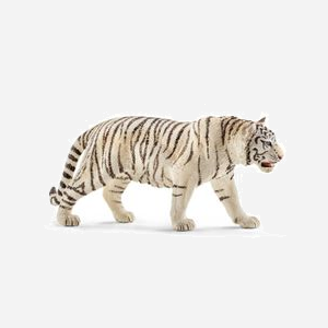 schleich WILD LIFE Figurine Tigre Blanc Mâle 14731, Plastique Multicolore, 130x30x60mm, 3-8 ans, Thème Wild Life, 1 pièce, China - Miniature 1
