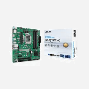 ASUS PRO Q870M-C-CSM : Carte mère micro ATX Socket LGA 1851 (V1) pour Intel Core Ultra, 4x DDR5 DIMM jusqu'à 256GB, M.2, SATA III, Gigabit Ethernet - Miniature 1