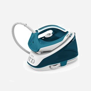 Tefal Express Essential SV6115E0 : Centrale Vapeur 2200W, Pression 5.2 bar, Débit vapeur 230g/min, Réservoir 1.4L, Vapeur verticale, Anti-calcaire, Blanc/Gris - Miniature 1