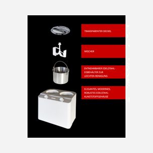 Unold Doppio - Sorbetière à Compresseur 2 x 2.4L, 250W, Acier Satin/Blanc, Production Glace/Sorbet/Yaourt, Cuves Amovibles Inox, Minuteur 30min - Miniature 4