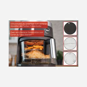 Unold Friteuse Air Chaud 58695 : 3.5L, 1200W, 10 Programmes, 65-200°C, Minuteur 60min, Écran Tactile, Cuve Amovible, Noir, 240x298x293mm - Miniature 4