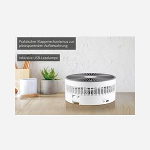 Unold 86720 Ventilateur Télescopique Blanc, 3 Vitesses, Batterie 5000mAh Li-Ion, Autonomie 10h, Hauteur Réglable, 197x197x399mm, 6.8W - Miniature 5