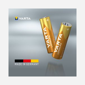 Varta Longlife AA Pile Alcaline Usage Unique 1.5V - 8 unités - Dimensions 50.5mm x 14.5mm - Poids 23.2g - Fabrication Allemande Ref 04106-101-418 - Miniature 4