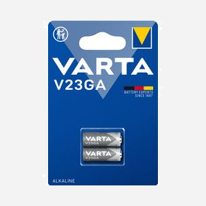 Batterie Alcaline Varta A23, 12V, 50mAh, Cylindrique, Type V23GA, Dimensions 10.3 x 28.5 mm, Poids 8.1g, Conditionnement Blister de 2 unités - Miniature 2
