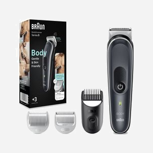 Braun BodyGroomer BG5340 Noir/Argent : Tondeuse Corps Wet&Dry, Autonomie 100min, Batterie Li-Ion, Lames Ajustables 0.5-1.1mm, Recharge 1h - Miniature 2