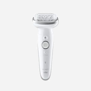 Épilateur Braun Silk-épil 9 BR2-225328 Gris/Blanc 40 pinces MicroGrip Wet&Dry Batterie Li-Ion 50min Autonomie Tête flottante Massage - Miniature 4