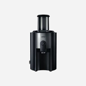 Extracteur de Jus Braun Multiquick 5 J500 900W Noir/Argent, Récipient Pulpe 2L, Jus 1.25L, Cheminée 7.5cm, Corps Inox/Plastique, 2 Vitesses - Miniature 1