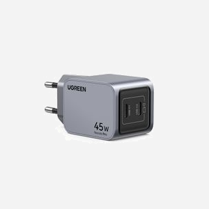 Ugreen 35008 Chargeur Secteur Universel Gris 45W, 2x USB-C Power Delivery 3.0 & Quick Charge 4, GaN, Intérieur, 36.5x47x35.9mm - Miniature 2