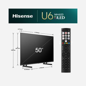 Hisense TV ULED 50U6NQ 50" (127cm) 4K Ultra HD Smart TV - Mini LED, 3840x2160, 60Hz, HDR10+, Dolby Vision, WiFi, VIDAA U7.6, Gris - Miniature 2