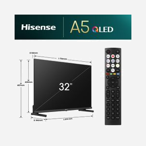 Hisense 32A5NQ TV QLED 32" Full HD Smart TV VIDAA U6, 1920x1080, 60Hz, 220cd/m², 10ms, DVB-T2/C/S2, Wifi, Ethernet, HDMI, USB 2.0 - Miniature 2