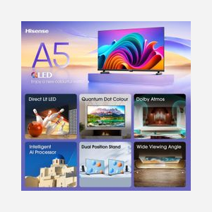 Hisense 32A5NQ TV QLED 32" Full HD Smart TV VIDAA U6, 1920x1080, 60Hz, 220cd/m², 10ms, DVB-T2/C/S2, Wifi, Ethernet, HDMI, USB 2.0 - Miniature 4