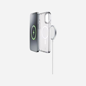 Cellularline GLOSSMAGIPH15T Housse Transparente pour iPhone 15 (6.1") avec MagSafe - Protection Chocs et Rayures, Compatible Recharge Sans Fil - 84g - Miniature 3