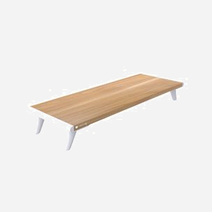 Techly ICA-MS-389 Support Bureau Écran Plat Autonome 1 Écran, Blanc & Bois, Base Noire, 545x210x80mm, ABS & MDF, Poids 2.02kg - Miniature 3
